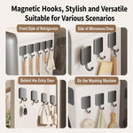 Gancio magnetico quadrato in metallo da parete, senza bisogno di forare., Single Pack, 5pcs Pack, 10pcs Pack