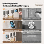 Gancio magnetico rotondo in metallo da parete, senza bisogno di forare., Single Pack, 5pcs Pack, 10pcs Pack