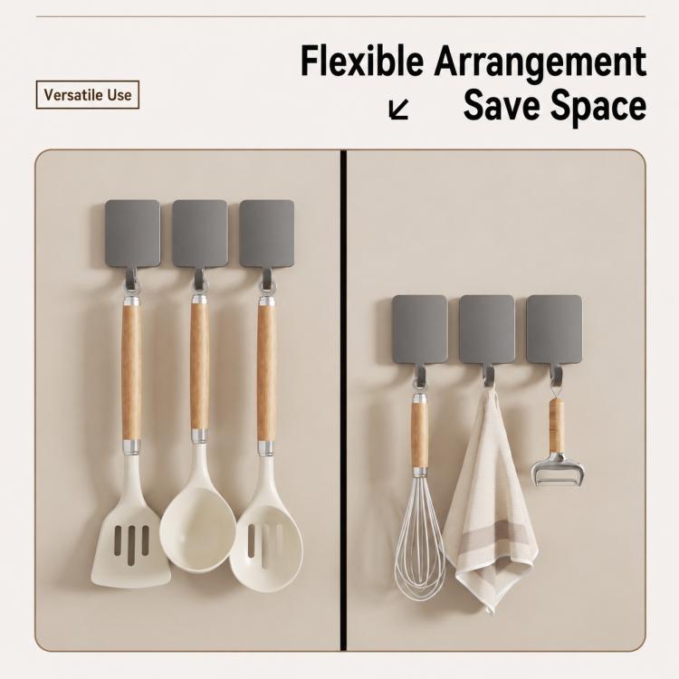 Gancio magnetico rotondo in metallo da parete, senza bisogno di forare., Single Pack, 5pcs Pack, 10pcs Pack