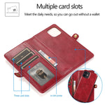 Custodia in pelle magnetica per iPhone 12 con supporto