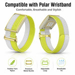 Cinturino per orologio Polar Loop xDfind con fibbia quadrata in metallo, in nylon traspirante con filato di piuma e chiusura a strappo., S Wrist Circumference 135–170 mm, L Wrist Circumference 170-235mm