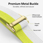 Cinturino per orologio Polar Loop xDfind con fibbia quadrata in metallo, in nylon traspirante con filato di piuma e chiusura a strappo., S Wrist Circumference 135–170 mm, L Wrist Circumference 170-235mm