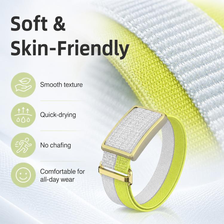 Cinturino per orologio Polar Loop xDfind con fibbia quadrata in metallo, in nylon traspirante con filato di piuma e chiusura a strappo., S Wrist Circumference 135–170 mm, L Wrist Circumference 170-235mm