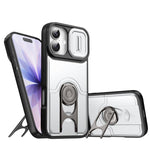 Cover scorrevole per fotocamera, supporto girevole 2 in 1, custodia per telefono antiurto con airbag., For iPhone 17, For iPhone Air, For iPhone 16 Pro Max