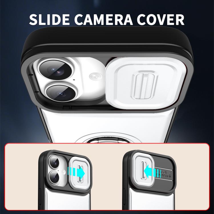 Cover scorrevole per fotocamera, supporto girevole 2 in 1, custodia per telefono antiurto con airbag., For iPhone 17, For iPhone Air, For iPhone 16 Pro Max