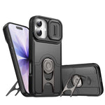 Cover scorrevole per fotocamera, supporto girevole 2 in 1, custodia per telefono antiurto con airbag., For iPhone 17, For iPhone Air, For iPhone 16 Pro Max