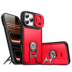 Cover scorrevole per fotocamera, supporto girevole 2 in 1, custodia per telefono antiurto con airbag., For iPhone 17e / 16e, For iPhone 17 Pro Max, For iPhone 17 Pro