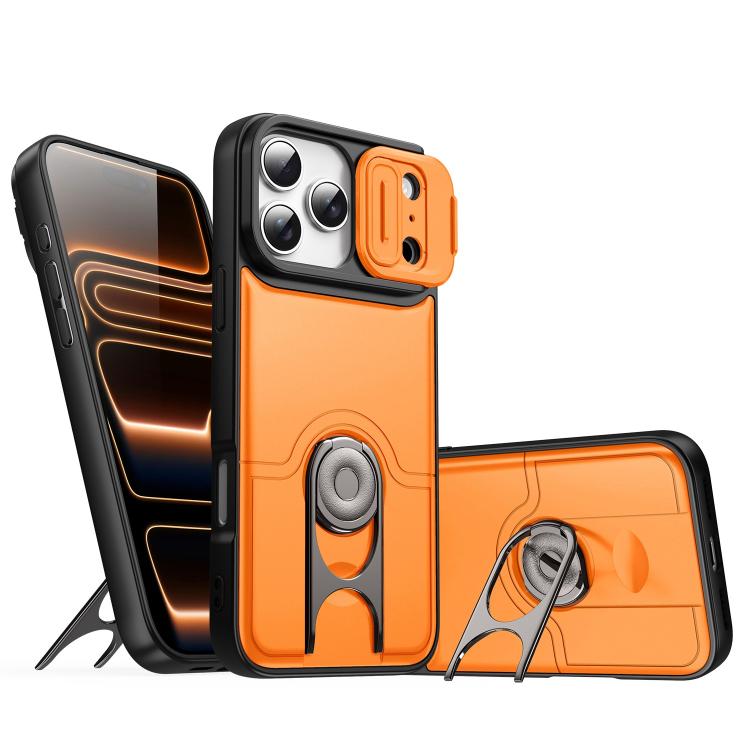 Cover scorrevole per fotocamera, supporto girevole 2 in 1, custodia per telefono antiurto con airbag., For iPhone 17e / 16e, For iPhone 17 Pro Max, For iPhone 17 Pro