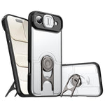 Cover scorrevole per fotocamera, supporto girevole 2 in 1, custodia per telefono antiurto con airbag., For iPhone 17, For iPhone Air, For iPhone 16 Pro Max