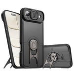 Cover scorrevole per fotocamera, supporto girevole 2 in 1, custodia per telefono antiurto con airbag., For iPhone 17, For iPhone Air, For iPhone 16 Pro Max