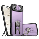 Cover scorrevole per fotocamera, supporto girevole 2 in 1, custodia per telefono antiurto con airbag., For iPhone 17, For iPhone Air, For iPhone 16 Pro Max