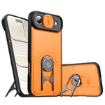 Cover scorrevole per fotocamera, supporto girevole 2 in 1, custodia per telefono antiurto con airbag., For iPhone 17, For iPhone Air, For iPhone 16 Pro Max