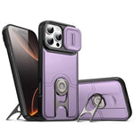 Cover scorrevole per fotocamera, supporto girevole 2 in 1, custodia per telefono antiurto con airbag., For iPhone 17, For iPhone Air, For iPhone 16 Pro Max