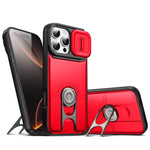 Cover scorrevole per fotocamera, supporto girevole 2 in 1, custodia per telefono antiurto con airbag., For iPhone 17, For iPhone Air, For iPhone 16 Pro Max