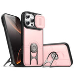 Cover scorrevole per fotocamera, supporto girevole 2 in 1, custodia per telefono antiurto con airbag., For iPhone 17, For iPhone Air, For iPhone 16 Pro Max