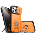 Cover scorrevole per fotocamera, supporto girevole 2 in 1, custodia per telefono antiurto con airbag., For iPhone 17, For iPhone Air, For iPhone 16 Pro Max