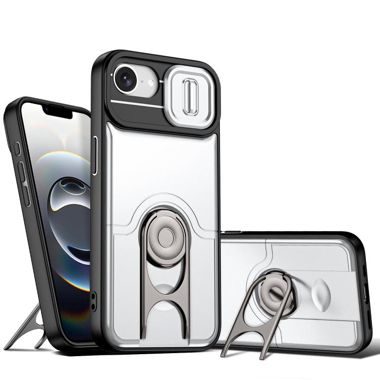 Cover scorrevole per fotocamera, supporto girevole 2 in 1, custodia per telefono antiurto con airbag., For iPhone 17e / 16e, For iPhone 17 Pro Max, For iPhone 17 Pro