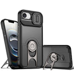 Cover scorrevole per fotocamera, supporto girevole 2 in 1, custodia per telefono antiurto con airbag., For iPhone 17e / 16e, For iPhone 17 Pro Max, For iPhone 17 Pro