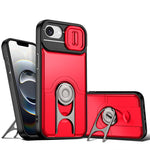 Cover scorrevole per fotocamera, supporto girevole 2 in 1, custodia per telefono antiurto con airbag., For iPhone 17e / 16e, For iPhone 17 Pro Max, For iPhone 17 Pro