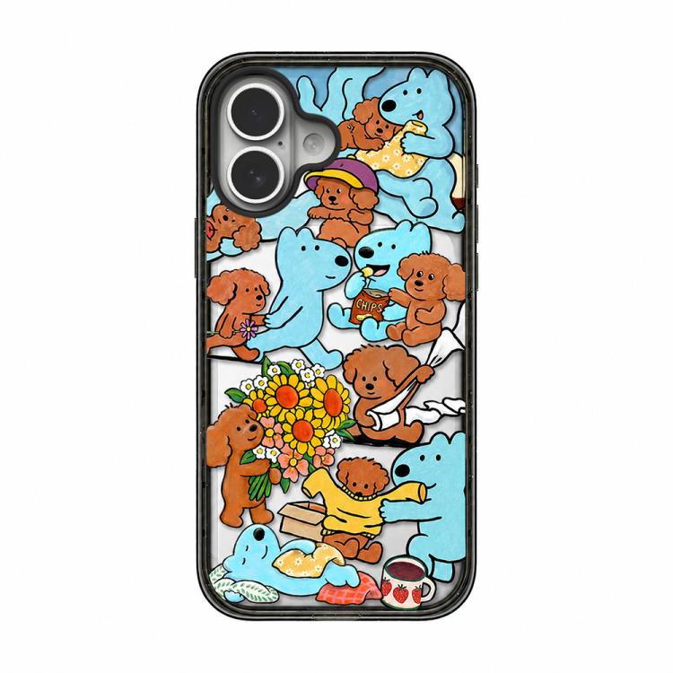 Custodia per telefono in TPU acrilico con motivo a cagnolino carino, For iPhone 17 Pro Max, For iPhone 17 Pro, For iPhone 17, For iPhone Air