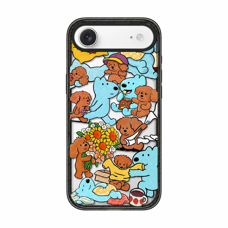 Custodia per telefono in TPU acrilico con motivo a cagnolino carino, For iPhone 17 Pro Max, For iPhone 17 Pro, For iPhone 17, For iPhone Air