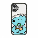Custodia per telefono in TPU acrilico con motivo a cagnolino carino, For iPhone 16 Pro Max, For iPhone 16 Pro, For iPhone 16 Plus, For iPhone 16