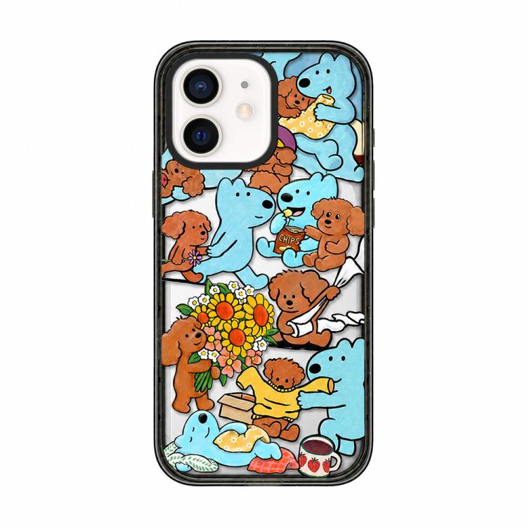 Custodia per telefono in TPU acrilico con motivo a cagnolino carino, For iPhone 13 Pro Max, For iPhone 13 Pro, For iPhone 13, For iPhone 12