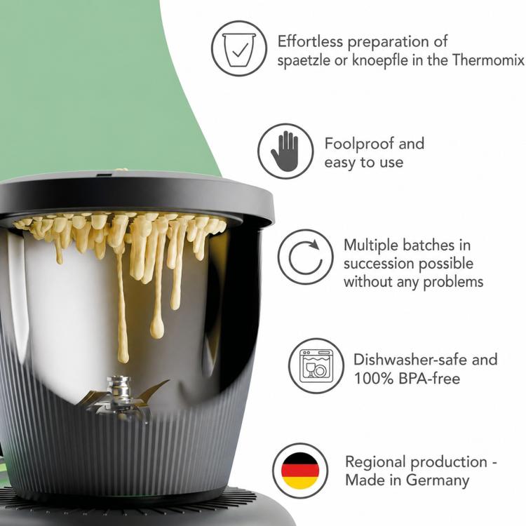 Coperchio di ricambio del filtro per impasto perforato per robot da cucina Thermomix TM7, Strainer Cover
