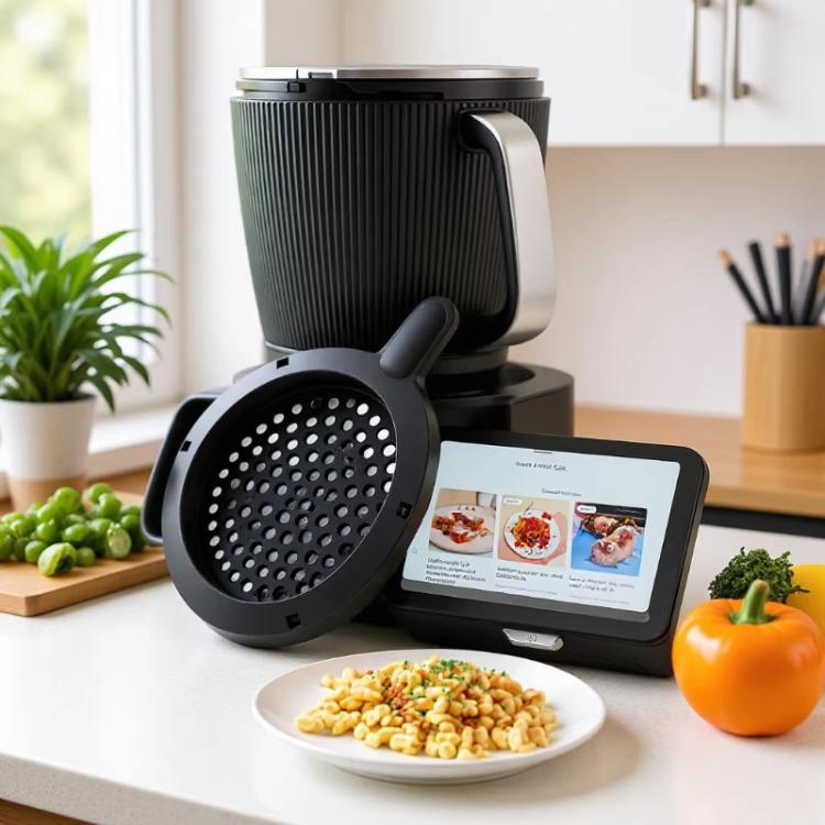 Coperchio di ricambio del filtro per impasto perforato per robot da cucina Thermomix TM7, Strainer Cover