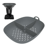 Vassoio di ricambio in silicone alimentare con scomparti per robot da cucina Thermomix TM7., Silicone Divided Steamer Tray-Grey, Silicone Divided Steamer Tray-Black