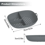 Vassoio di ricambio in silicone alimentare con scomparti per robot da cucina Thermomix TM7., Silicone Divided Steamer Tray-Grey, Silicone Divided Steamer Tray-Black