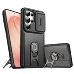 Cover scorrevole per fotocamera, supporto girevole 2 in 1, custodia per telefono antiurto con airbag., For Galaxy S26+ 5G, For Galaxy S26 Ultra 5G, For Galaxy S26 5G
