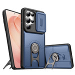 Cover scorrevole per fotocamera, supporto girevole 2 in 1, custodia per telefono antiurto con airbag., For Galaxy S26+ 5G, For Galaxy S26 Ultra 5G, For Galaxy S26 5G