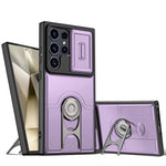 Cover scorrevole per fotocamera, supporto girevole 2 in 1, custodia per telefono antiurto con airbag., For Galaxy S24 Ultra 5G