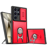 Cover scorrevole per fotocamera, supporto girevole 2 in 1, custodia per telefono antiurto con airbag., For Galaxy S24 Ultra 5G
