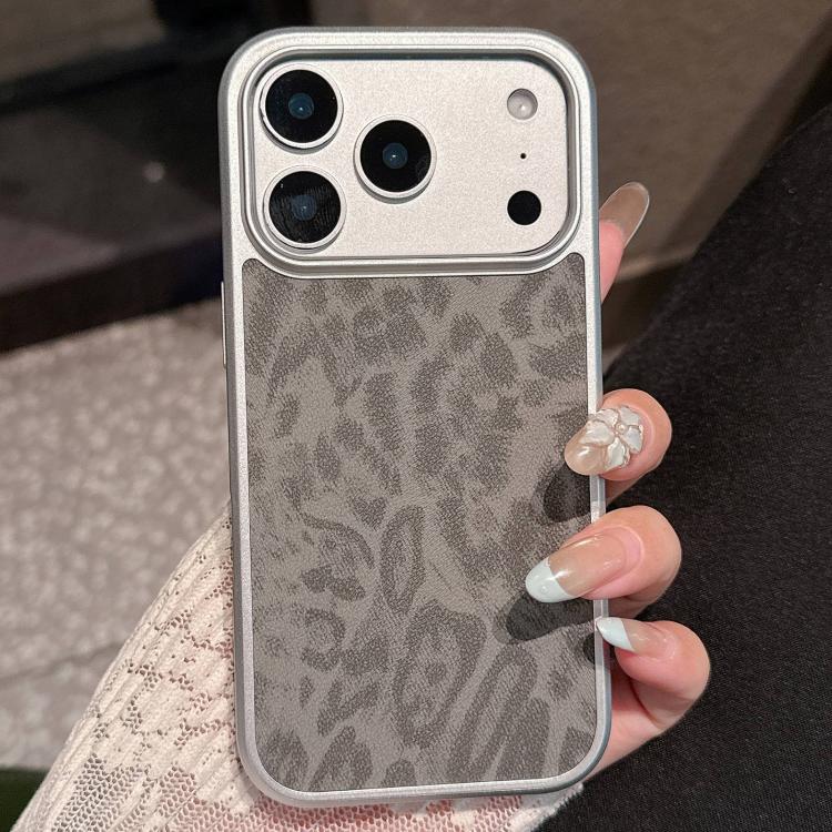Custodia per telefono con finestra grande e stampa leopardata galvanizzata, For iPhone 17 Pro Max, For iPhone 17 Pro, For iPhone 17, For iPhone 16 Pro Max