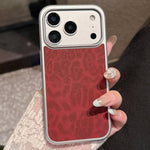 Custodia per telefono con finestra grande e stampa leopardata galvanizzata, For iPhone 17 Pro Max, For iPhone 17 Pro, For iPhone 17, For iPhone 16 Pro Max