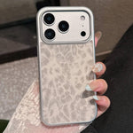 Custodia per telefono con finestra grande e stampa leopardata galvanizzata, For iPhone 17 Pro Max, For iPhone 17 Pro, For iPhone 17, For iPhone 16 Pro Max