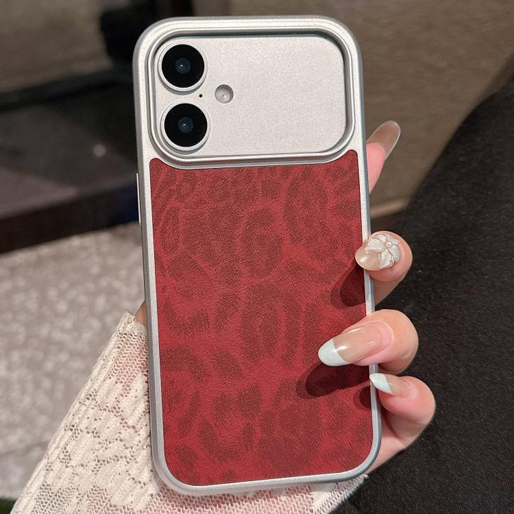 Custodia per telefono con finestra grande e stampa leopardata galvanizzata, For iPhone 17 Pro Max, For iPhone 17 Pro, For iPhone 17, For iPhone 16 Pro Max