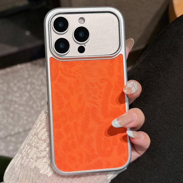 Custodia per telefono con finestra grande e stampa leopardata galvanizzata, For iPhone 16 Pro, For iPhone 16, For iPhone 15 Pro Max, For iPhone 15 Pro