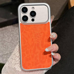Custodia per telefono con finestra grande e stampa leopardata galvanizzata, For iPhone 16 Pro, For iPhone 16, For iPhone 15 Pro Max, For iPhone 15 Pro