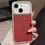 Custodia per telefono con finestra grande e stampa leopardata galvanizzata, For iPhone 15, For iPhone 14, For iPhone 14 Pro, For iPhone 14 Pro Max