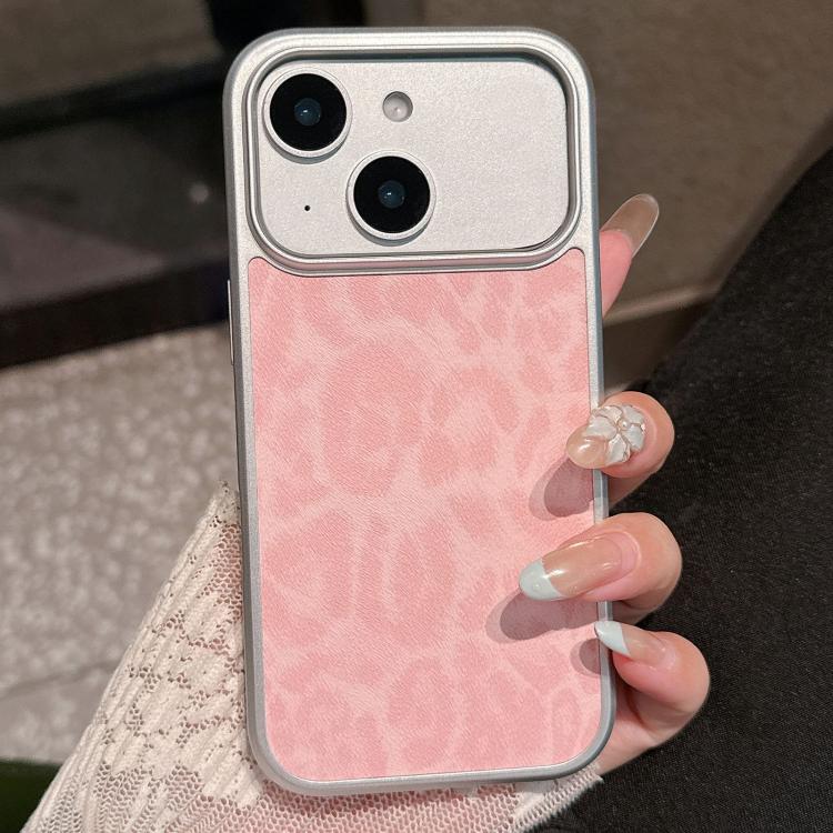 Custodia per telefono con finestra grande e stampa leopardata galvanizzata, For iPhone 15, For iPhone 14, For iPhone 14 Pro, For iPhone 14 Pro Max