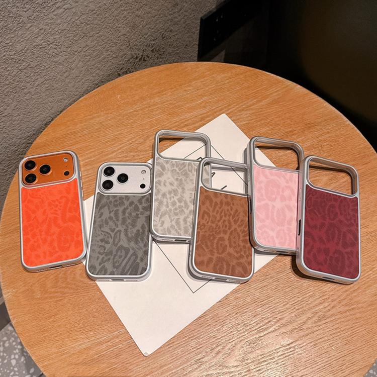 Custodia per telefono con finestra grande e stampa leopardata galvanizzata, For iPhone 17 Pro Max, For iPhone 17 Pro, For iPhone 17, For iPhone 16 Pro Max