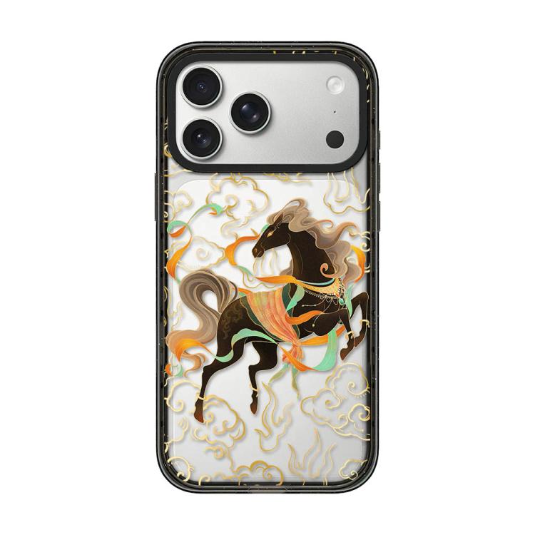 Custodia per telefono in acrilico TPU con motivo a cavallo in stile cinese, For iPhone 17 Pro Max, For iPhone 17 Pro, For iPhone 17, For iPhone Air, For iPhone 16 Pro Max, For iPhone 16 Pro