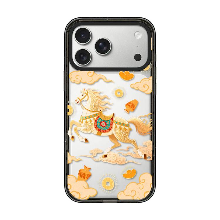 Custodia per telefono in acrilico TPU con motivo a cavallo in stile cinese, For iPhone 17 Pro Max, For iPhone 17 Pro, For iPhone 17, For iPhone Air, For iPhone 16 Pro Max, For iPhone 16 Pro