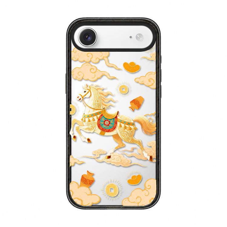 Custodia per telefono in acrilico TPU con motivo a cavallo in stile cinese, For iPhone 17 Pro Max, For iPhone 17 Pro, For iPhone 17, For iPhone Air, For iPhone 16 Pro Max, For iPhone 16 Pro