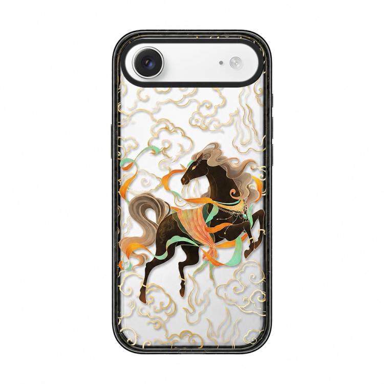 Custodia per telefono in acrilico TPU con motivo a cavallo in stile cinese, For iPhone 17 Pro Max, For iPhone 17 Pro, For iPhone 17, For iPhone Air, For iPhone 16 Pro Max, For iPhone 16 Pro