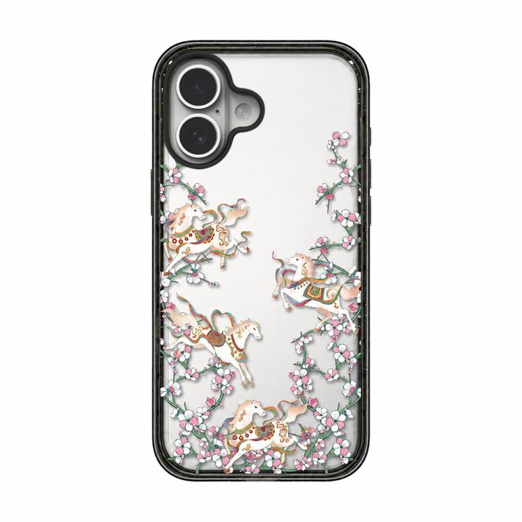 Custodia per telefono in acrilico TPU con motivo a cavallo in stile cinese, For iPhone 16 Plus, For iPhone 16, For iPhone 15 Pro Max, For iPhone 15 Pro, For iPhone 15 Plus, For iPhone 15