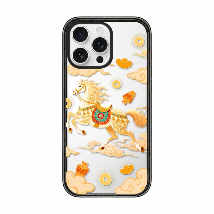 Custodia per telefono in acrilico TPU con motivo a cavallo in stile cinese, For iPhone 16 Plus, For iPhone 16, For iPhone 15 Pro Max, For iPhone 15 Pro, For iPhone 15 Plus, For iPhone 15